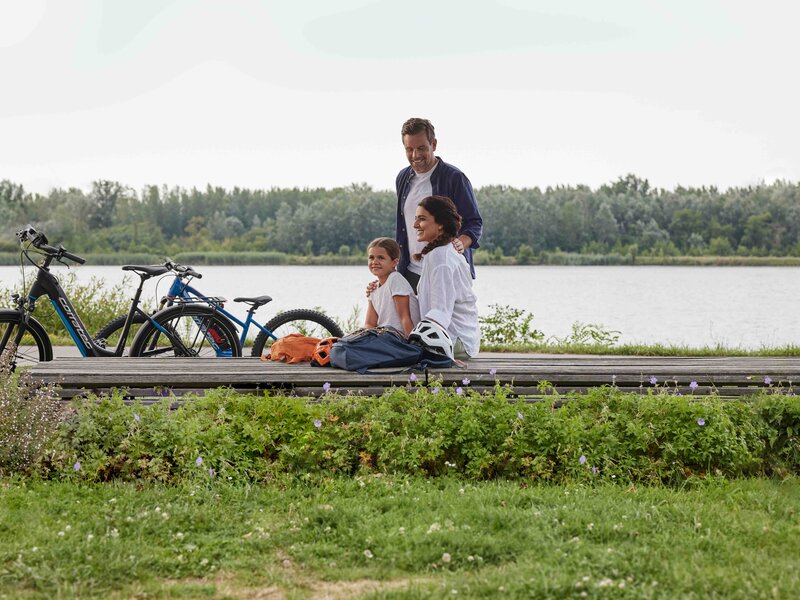 Radfahren, Pause in Tulln